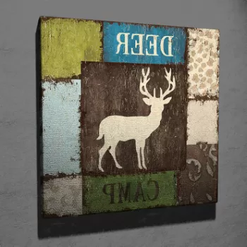 Tablou decorativ, KC107, Canvas, Dimensiune: 45 x 45 cm, Multicolor imagine