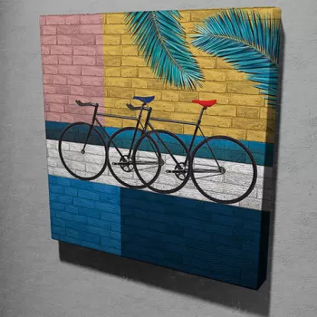 Tablou decorativ, KC114, Canvas, Dimensiune: 45 x 45 cm, Multicolor imagine