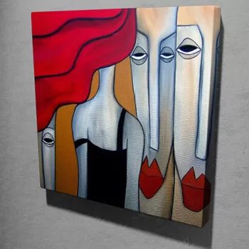 Tablou decorativ, KC128, Canvas, Dimensiune: 45 x 45 cm, Multicolor imagine