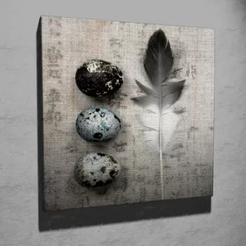 Tablou decorativ, KC217, Canvas, Lemn, Multicolor imagine