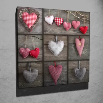 Tablou decorativ, KC220, Canvas, Lemn, Multicolor imagine