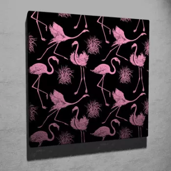 Tablou decorativ, KC222, Canvas, Lemn, Multicolor imagine