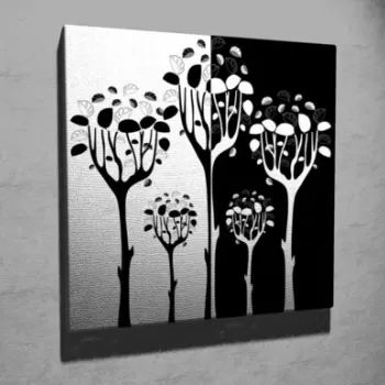 Tablou decorativ, KC223, Canvas, Lemn, Multicolor imagine