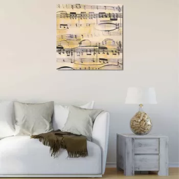 Tablou decorativ, KC235, Canvas, Lemn, Multicolor imagine