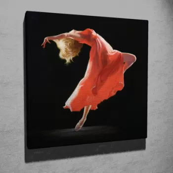 Tablou decorativ, KC261, Canvas, Lemn, Multicolor imagine