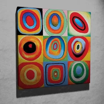 Tablou decorativ, KC263, Canvas, Lemn, Multicolor imagine