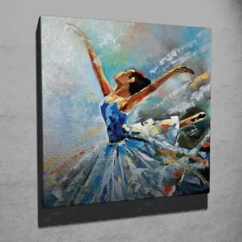 Tablou decorativ, KC268, Canvas, Lemn, Multicolor imagine