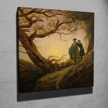Tablou decorativ, KC270, Canvas, Lemn, Multicolor imagine