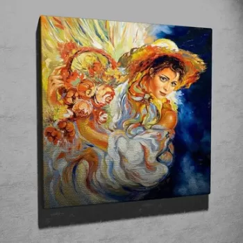 Tablou decorativ, KC272, Canvas, Lemn, Multicolor imagine