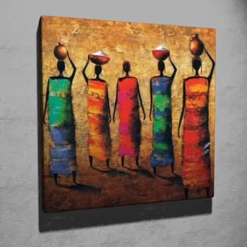 Tablou decorativ, KC279, Canvas, Lemn, Multicolor imagine