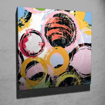 Tablou decorativ, KC294, Canvas, Lemn, Multicolor imagine