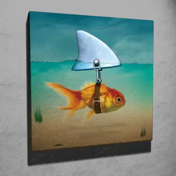 Tablou decorativ, KC304, Canvas, Lemn, Multicolor imagine