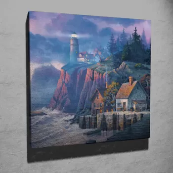 Tablou decorativ, KC307, Canvas, Lemn, Multicolor imagine
