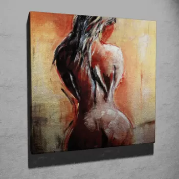 Tablou decorativ, KC313, Canvas, Lemn, Multicolor imagine