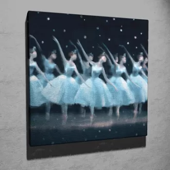 Tablou decorativ, KC316, Canvas, Lemn, Multicolor imagine