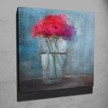 Tablou decorativ, KC325, Canvas, Lemn, Multicolor imagine