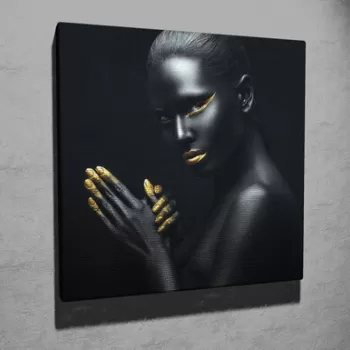 Tablou decorativ, KC333, Canvas, Lemn, Multicolor imagine
