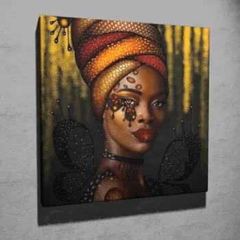 Tablou decorativ, KC334, Canvas, Lemn, Multicolor imagine