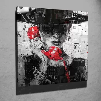 Tablou decorativ, KC338, Canvas, Lemn, Multicolor imagine