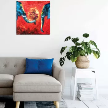 Tablou decorativ, KC427, 50% bumbac / 50% poliester, Canvas imprimat, Multicolor imagine