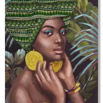 Tablou decorativ, Kelly -A, Mauro Ferretti, 90 x 120 cm, canvas imprimat si pictat/lemn de pin, multicolor imagine