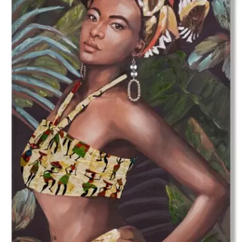 Tablou decorativ, Kelly -B, Mauro Ferretti, 90 x 120 cm, canvas imprimat si pictat/lemn de pin, multicolor imagine