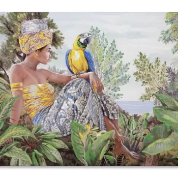 Tablou decorativ, Kenda Orizzontal, Mauro Ferretti, 120 x 90 cm, canvas imprimat si pictat/lemn de pin, multicolor imagine