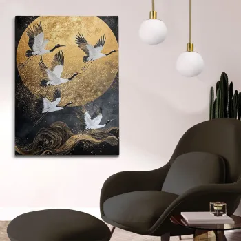 Tablou decorativ, KNV10270, Cadru: 100% LEMN (grosime: 3 cm), Multicolor imagine