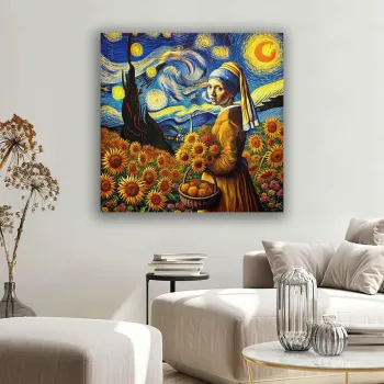 Tablou decorativ, KNV9986, Cadru: 100% LEMN (grosime: 3 cm), Multicolor imagine