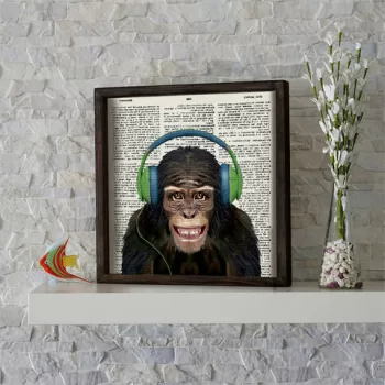 Tablou decorativ, KZM520, MDF, Imprimat UV, Maro / Alb / Negru / Verde / Albastru imagine