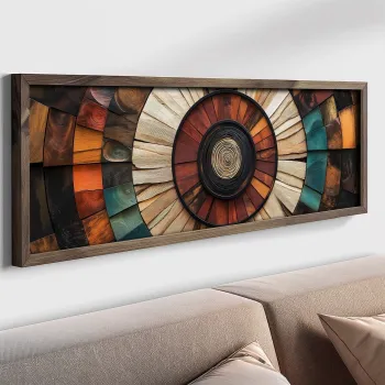Tablou decorativ, LAC008-120, MDF, Lemn masiv, Multicolor imagine