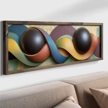 Tablou decorativ, LAC011-150, MDF, Lemn masiv, Multicolor imagine