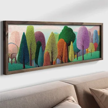 Tablou decorativ, LAC015-150, MDF, Lemn masiv, Multicolor imagine