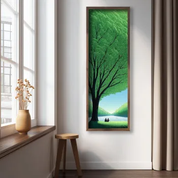 Tablou decorativ, LAC023-120, MDF, Lemn masiv, Multicolor imagine