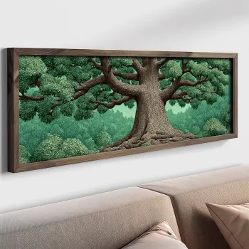 Tablou decorativ, LAC026-120, MDF, Lemn masiv, Multicolor imagine