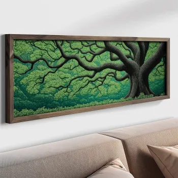 Tablou decorativ, LAC033-120, MDF, Lemn masiv, Multicolor imagine