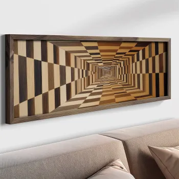 Tablou decorativ, LAC035-120, MDF, Lemn masiv, Multicolor imagine