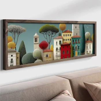 Tablou decorativ, LAC037-120, MDF, Lemn masiv, Multicolor imagine