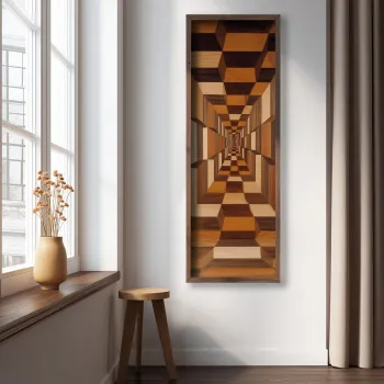 Tablou decorativ, LAC038-120, MDF, Lemn masiv, Multicolor imagine