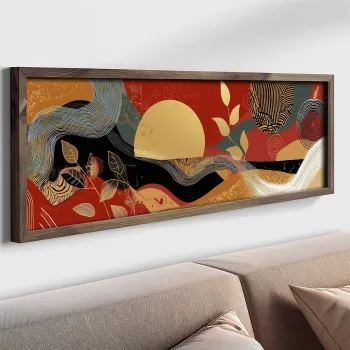 Tablou decorativ, LAC039-120, MDF, Lemn masiv, Multicolor imagine