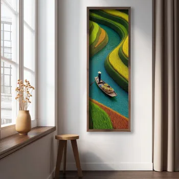 Tablou decorativ, LAC044-150, MDF, Lemn masiv, Multicolor imagine