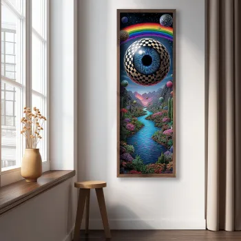 Tablou decorativ, LAC064-150, MDF, Lemn masiv, Multicolor imagine