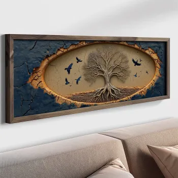Tablou decorativ, LAC069-150, MDF, Lemn masiv, Multicolor imagine
