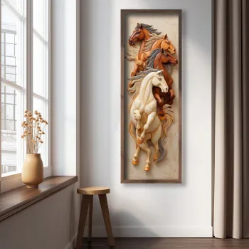 Tablou decorativ, LAC078-120, MDF, Lemn masiv, Multicolor imagine
