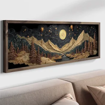 Tablou decorativ, LAC082-150, MDF, Lemn masiv, Multicolor imagine