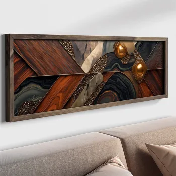 Tablou decorativ, LAC087-120, MDF, Lemn masiv, Multicolor imagine
