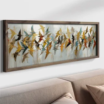 Tablou decorativ, LAC088-150, MDF, Lemn masiv, Multicolor imagine