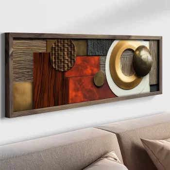 Tablou decorativ, LAC089-150, MDF, Lemn masiv, Multicolor imagine