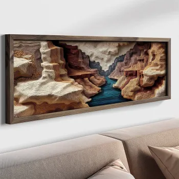 Tablou decorativ, LAC099-150, MDF, Lemn masiv, Multicolor imagine