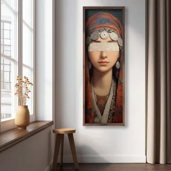 Tablou decorativ, LAC127-120, MDF, Lemn masiv, Multicolor imagine